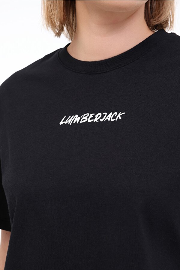 Lumberjack WL THEA 11SF518 5FX Siyah Kadın Kısa Kol T-Shirt