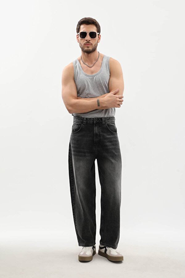 Banny Jeans Erkek Skater Fit Jean Pantolon Antrasit
