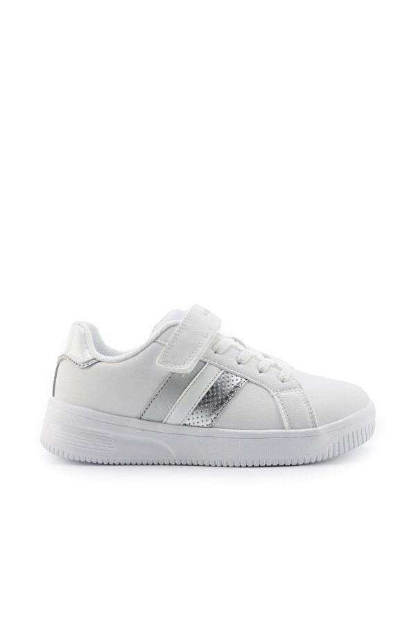 Lumberjack 1 VELCRO AND ELASTIC LACE WHITE Girl Sneaker