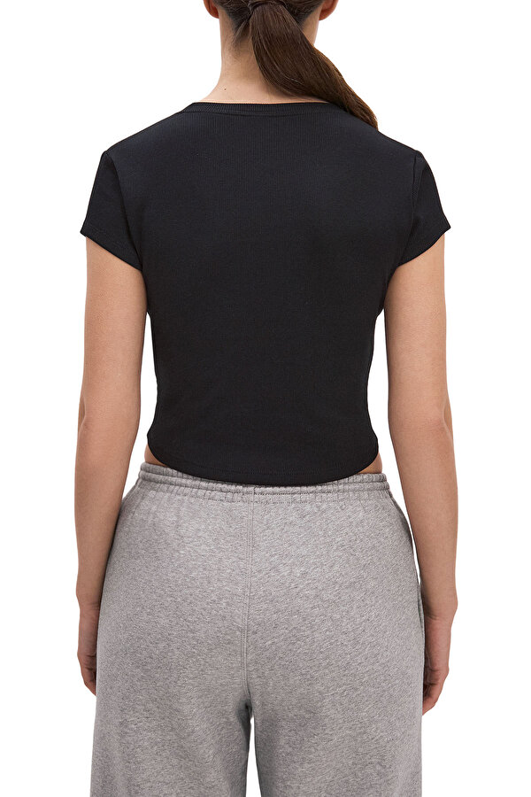 Reebok STUDIO STYLE TEE BLACK Woman Sleeve T-Sh