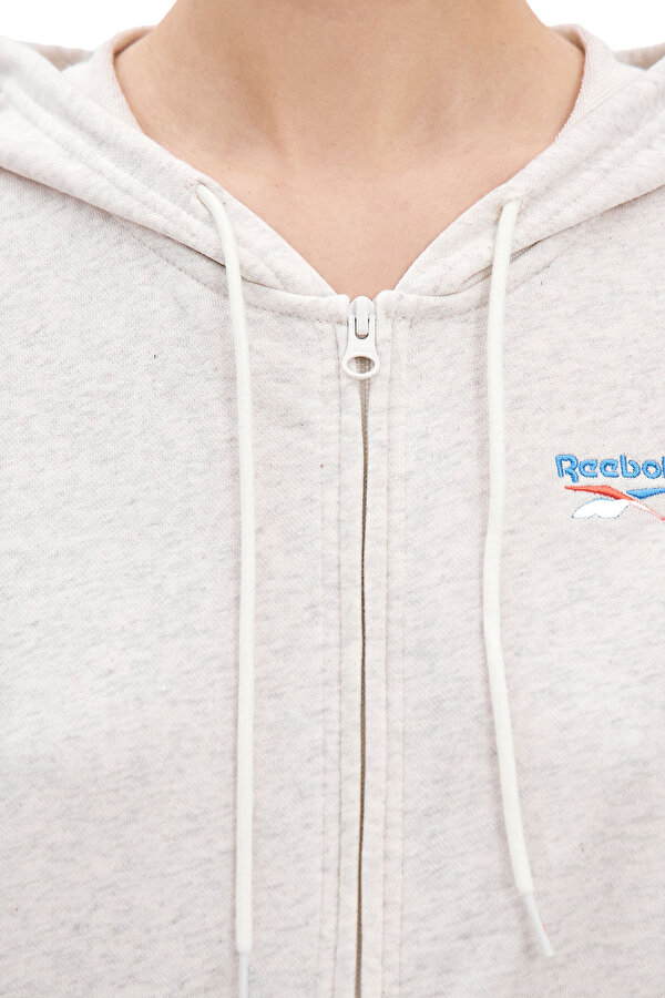 Reebok Ri Sl French Terry Fz Экрю 002 Женщина Толстовка На Молнии