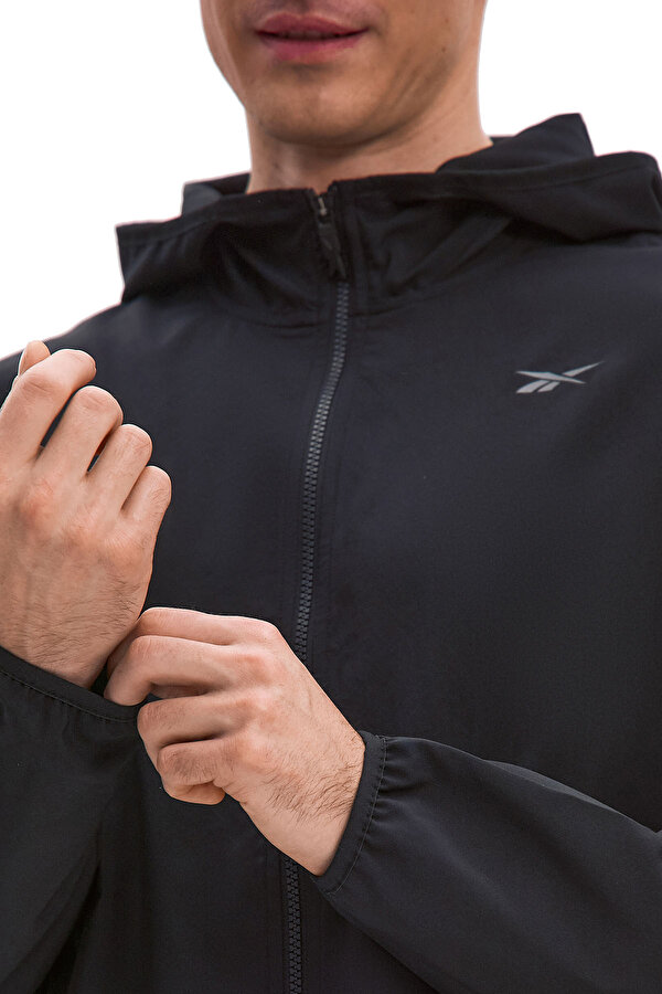 Reebok Id Train Woven Jacket Черный Мужчина Куртка Ветровка
