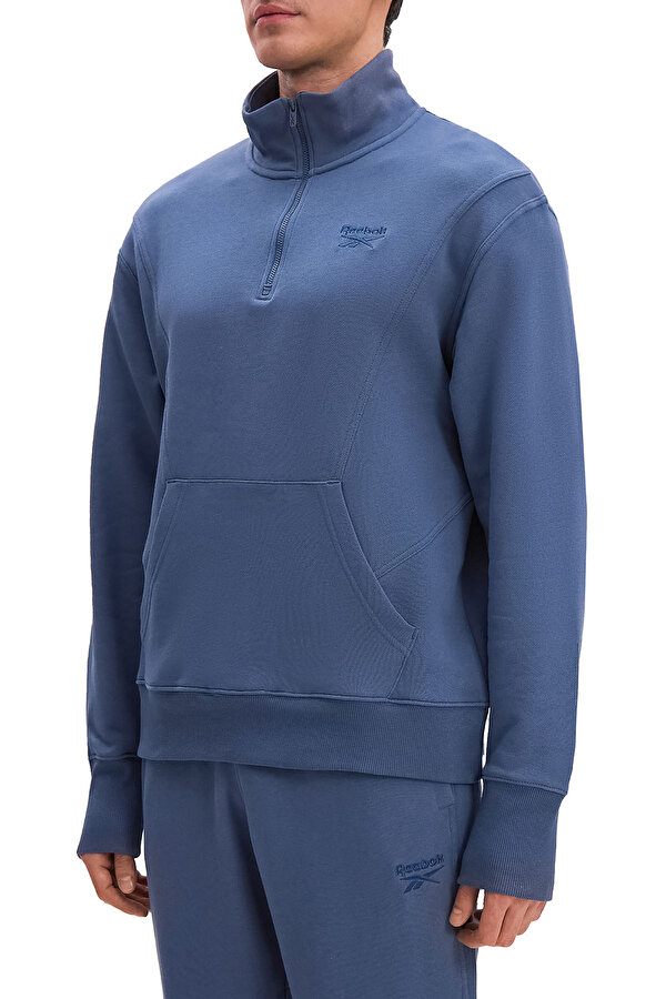 Reebok ICON ELEMENTS QUARTER ZIP NAVY BLUE Man 060