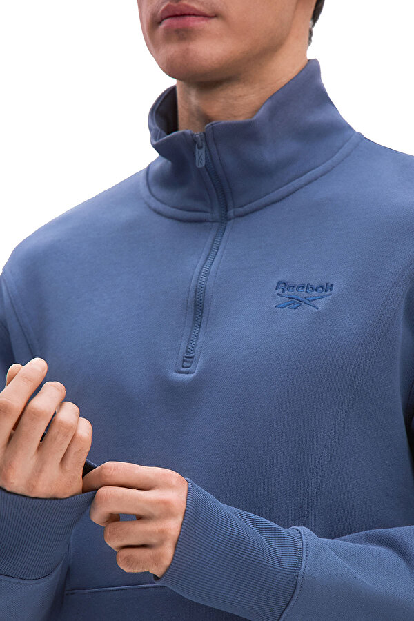 Reebok ICON ELEMENTS QUARTER ZIP NAVY BLUE Man 060