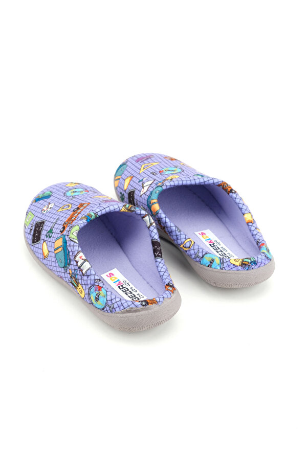 GEZER Kız Çocuk Kışlık Rahat Taban Ev Bahçe Gondol Terlik