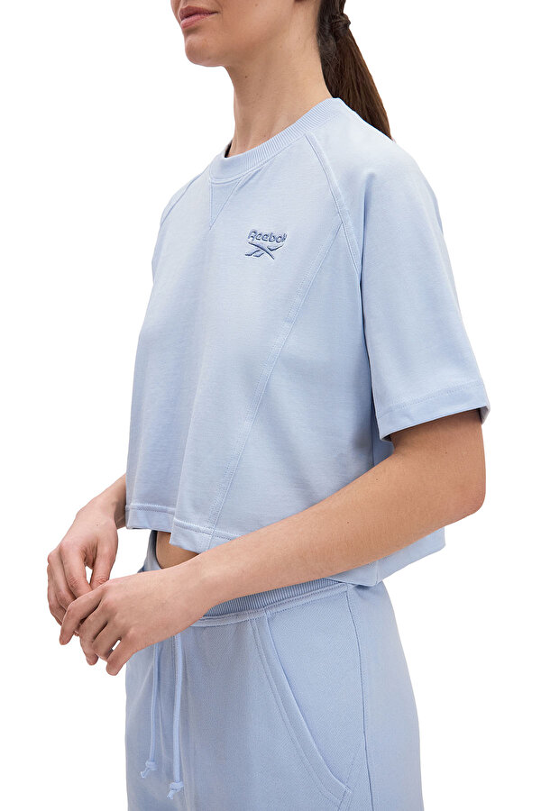 Reebok ICON ELEMENTS TEE L BLUE Woman Sleeve T-Sh