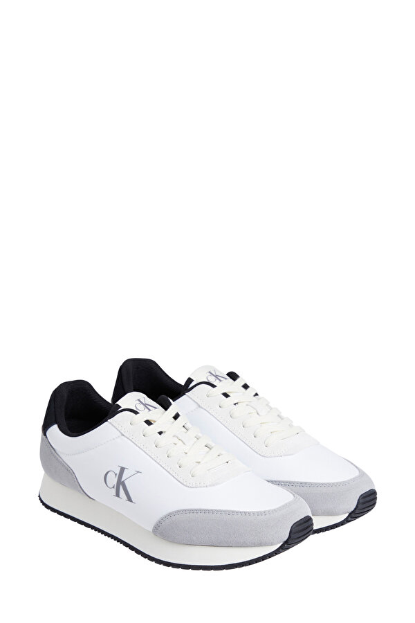 Calvin Klein RETRO RUNNER ICONIC SNK Beyaz Erkek Sneaker