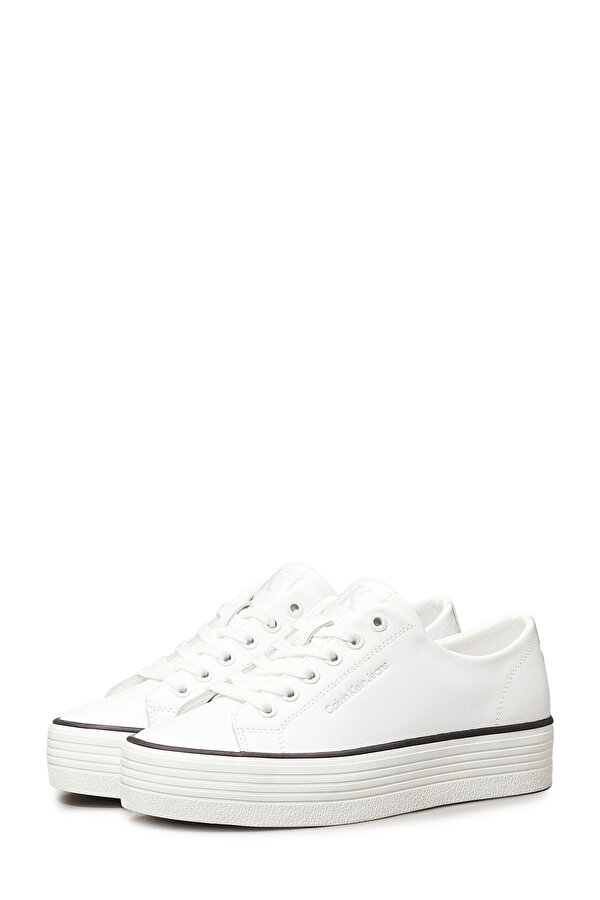 Calvin Klein BOLD VULC FLATF LOW LTH I Beyaz Kadın Sneaker