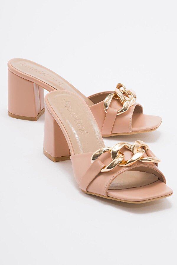 Ccway Kadın Tokalı Terlik NUDE CİLT