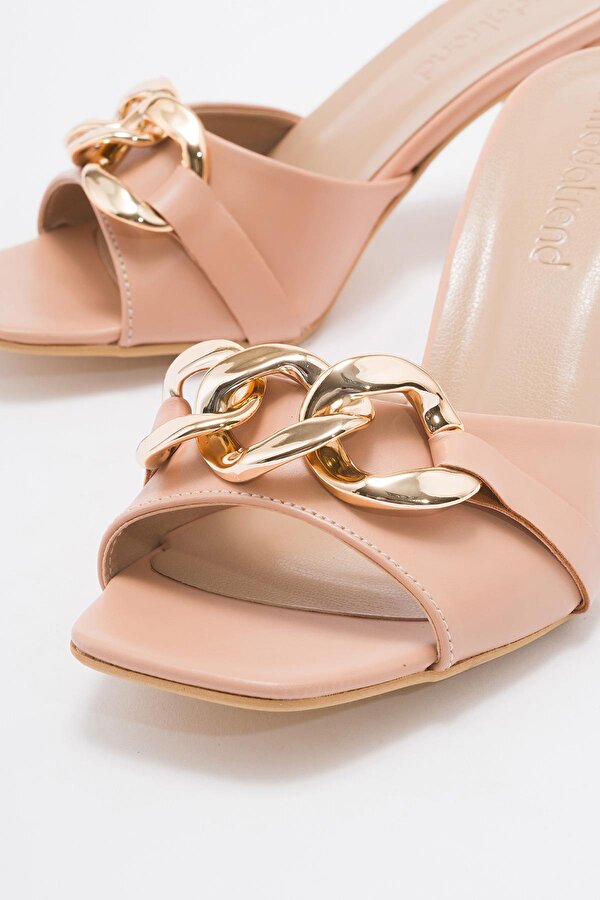 Ccway Kadın Tokalı Terlik NUDE CİLT