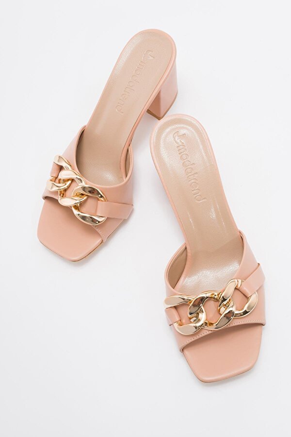 Ccway Kadın Tokalı Terlik NUDE CİLT