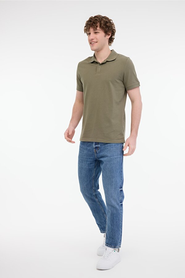 Kinetix MB PAM 12SN328 5FX Haki Erkek Kısa Kol T-Shirt