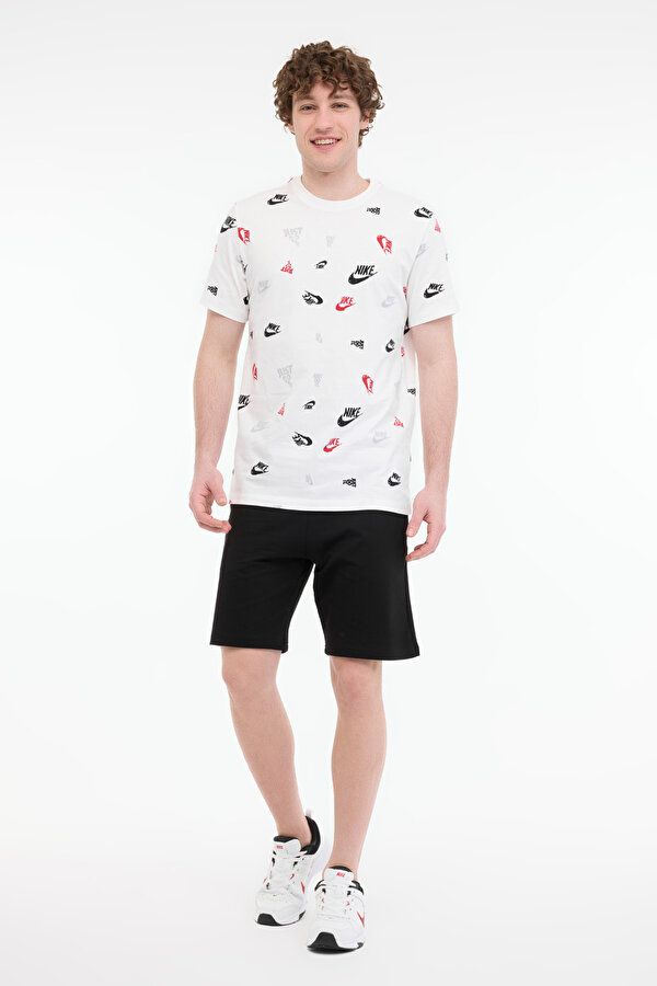 Nike M NSW TEE 12MO AOP SP25 Beyaz Erkek Kısa Kol T-Shirt