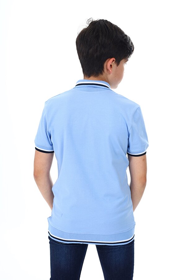 Toontoy Kids Toontoy Erkek Çocuk Polo Yaka Palmiye Baskılı Tişört