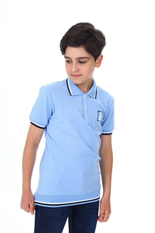 Toontoy Kids Toontoy Erkek Çocuk Polo Yaka Palmiye Baskılı Tişört