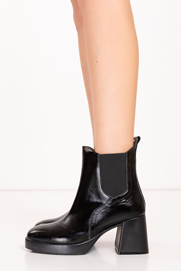 Gondol Kundura Gondol Kadın Hakiki Deri Yüksek Topuklu Şık Bot anl.2835