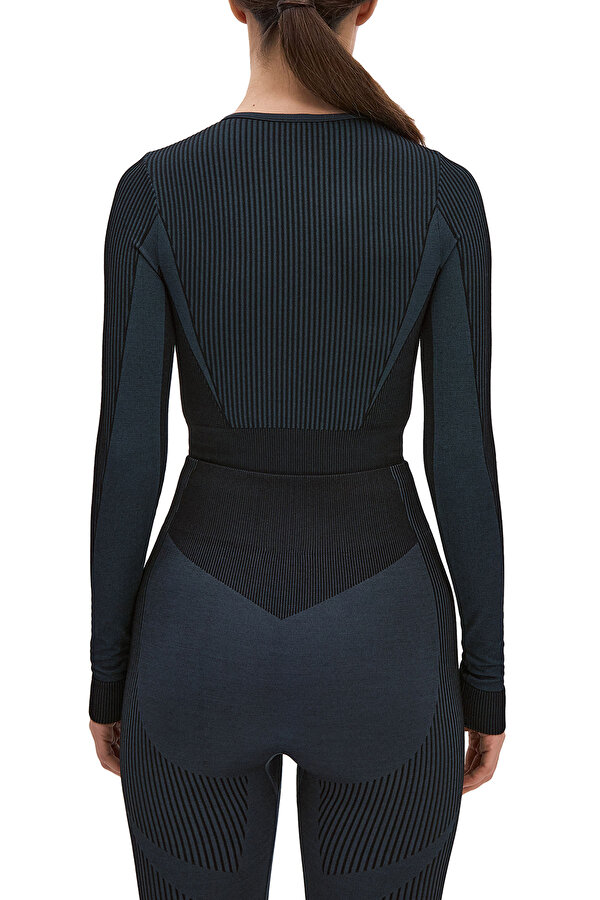 Reebok RBK LAB LS SEAMLESS CROP BLACK Woman 064