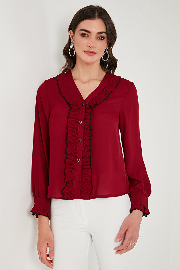 Lela Bayan Gömlek 611GO00341 BORDO