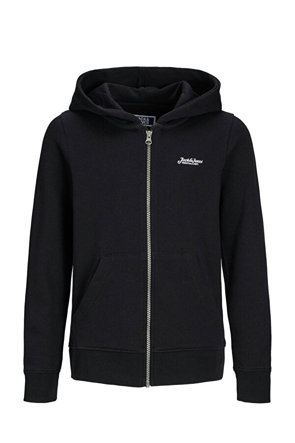 Jack & Jones JJBEAU SWEAT ZIP HOOD JNR Siyah Erkek Çocuk Sweatshirt