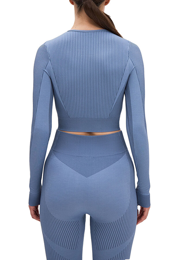 REEBOK Фуфайка Reebok Rbk Lab Ls Seamless Crop Голубой 004