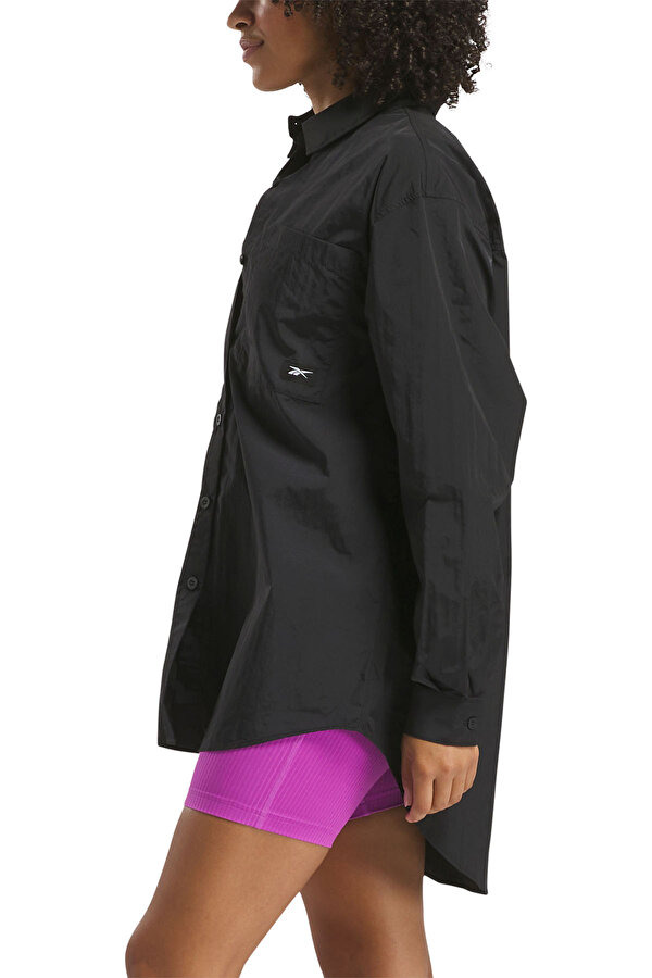 Reebok Studio Style Button Down Черный Женщина Рубашка