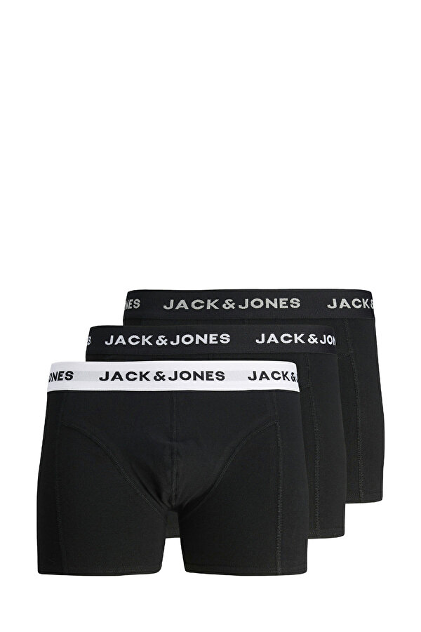 Jack & Jones JACSOLID TRUNKS 3 PACK OP Siyah Erkek Boxer