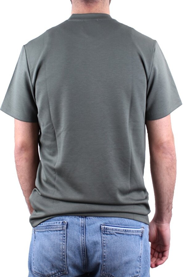 Dagoster DMG23-211676 Haki Günlük Bisiklet Yaka Erkek Tişört