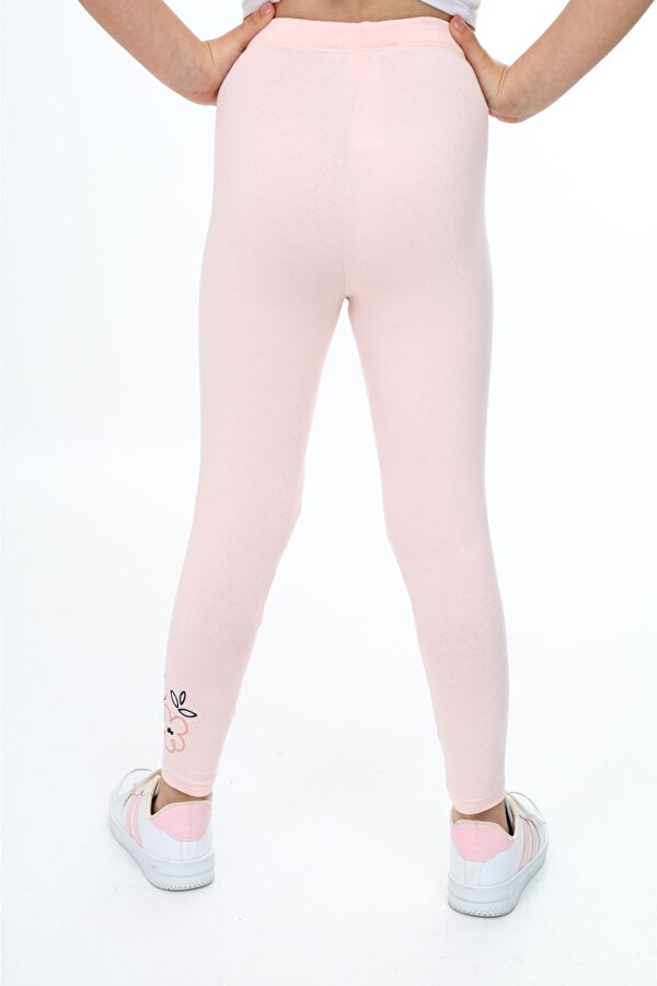 Toontoy Kids Toontoy Kız Çocuk Paçası Çiçek Baskılı Tayt