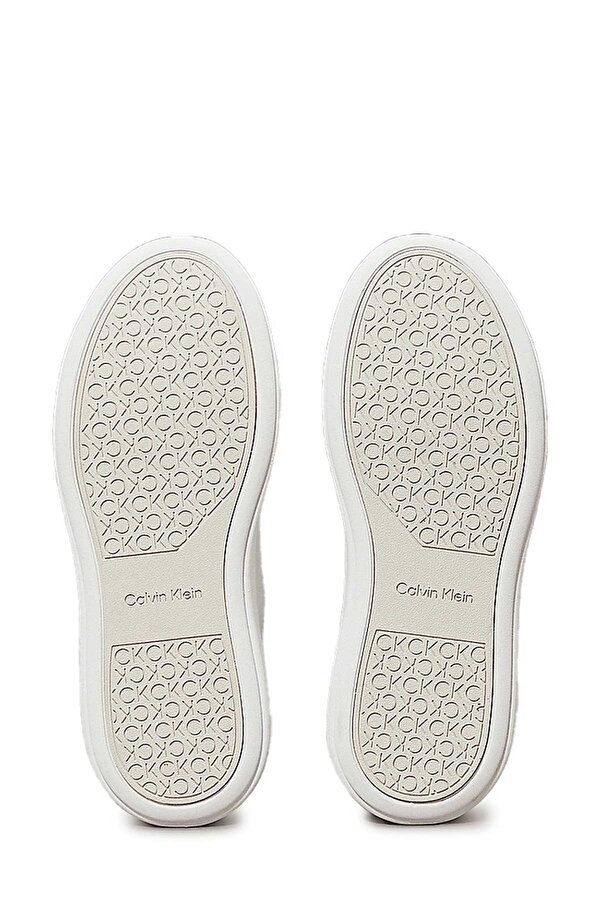 Calvin Klein CUPSOLE LACE UP - LTH SUE Beyaz Kadın Sneaker