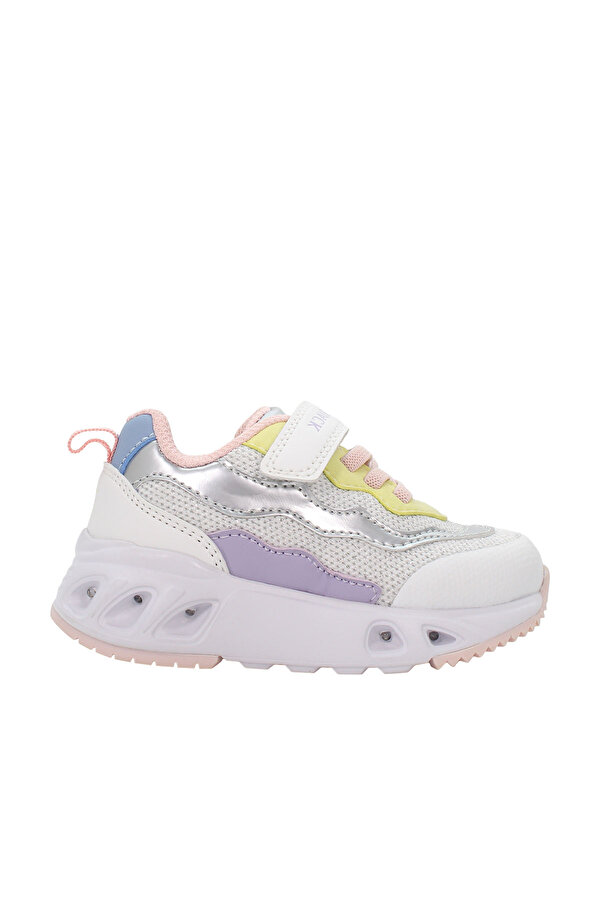 Lumberjack 1 VELCRO AND ELASTIC LACE WHITE Girl Sneaker