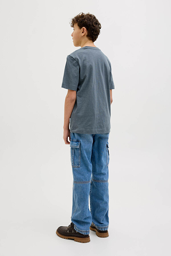 Jack & Jones JORSPLIT AOP BRANDIN Mavi Erkek Çocuk Kısa Kol T-Shirt