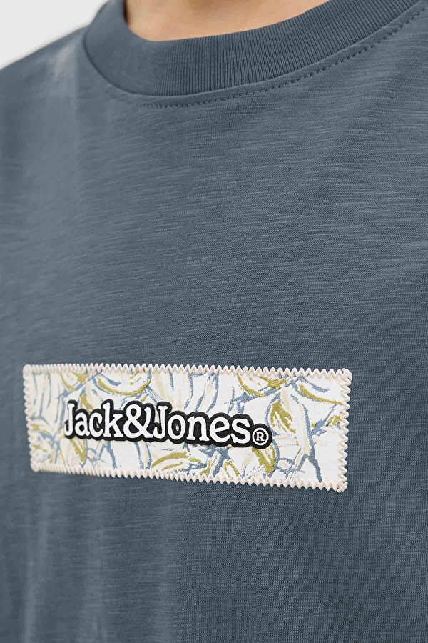 Jack & Jones JORSPLIT AOP BRANDIN Mavi Erkek Çocuk Kısa Kol T-Shirt