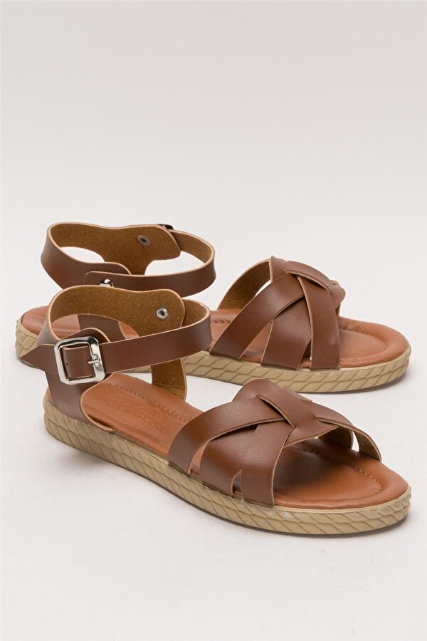 Liger Günlük Şık Rahat Kadın Sandalet TABA