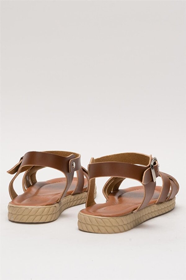 Liger Günlük Şık Rahat Kadın Sandalet TABA