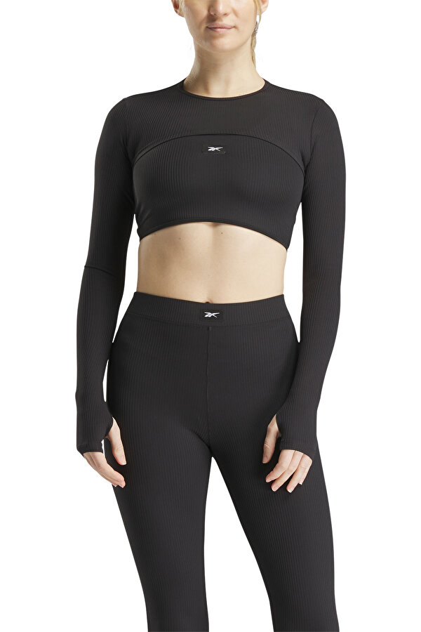 Reebok Rib Shrug Черный Женщина Лонгслив