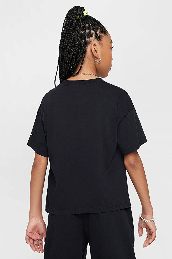 Nike G NSW TEE GRAPHIC STAR Siyah Kız Çocuk Kısa Kol T-Shirt