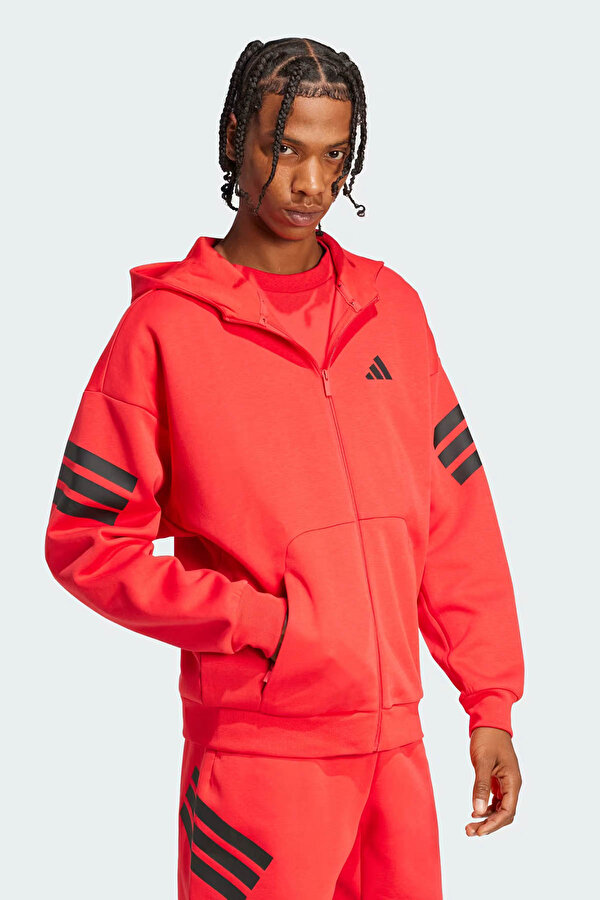 adidas M FI 3S FZ          PURRU Kırmızı Erkek Fermuarlı Sweatshirt