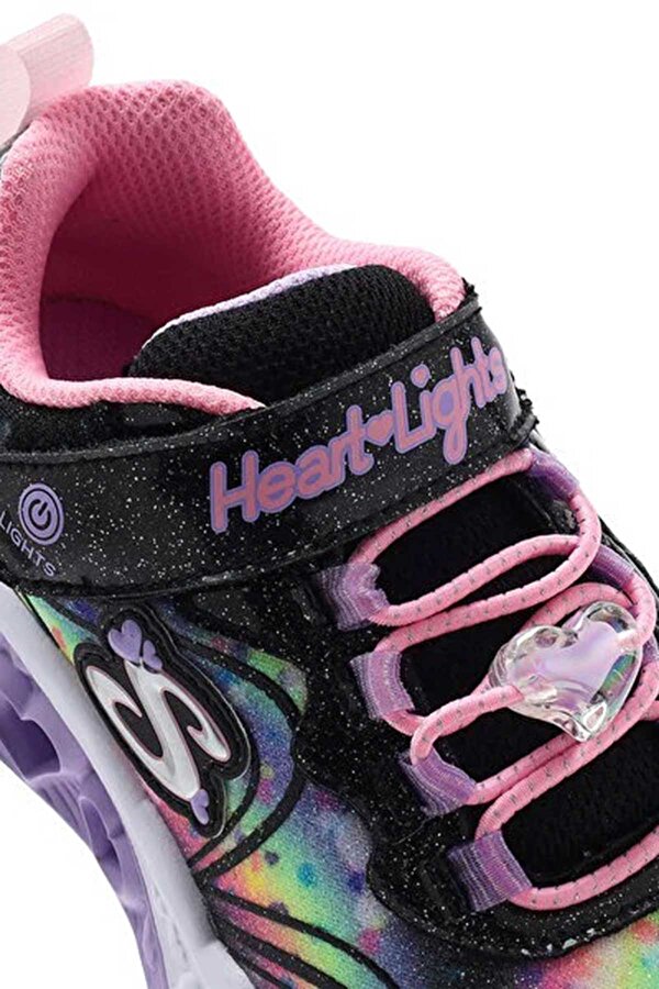 Skechers FLUTTER HEART LIGHTS Siyah Kız Çocuk Sneaker
