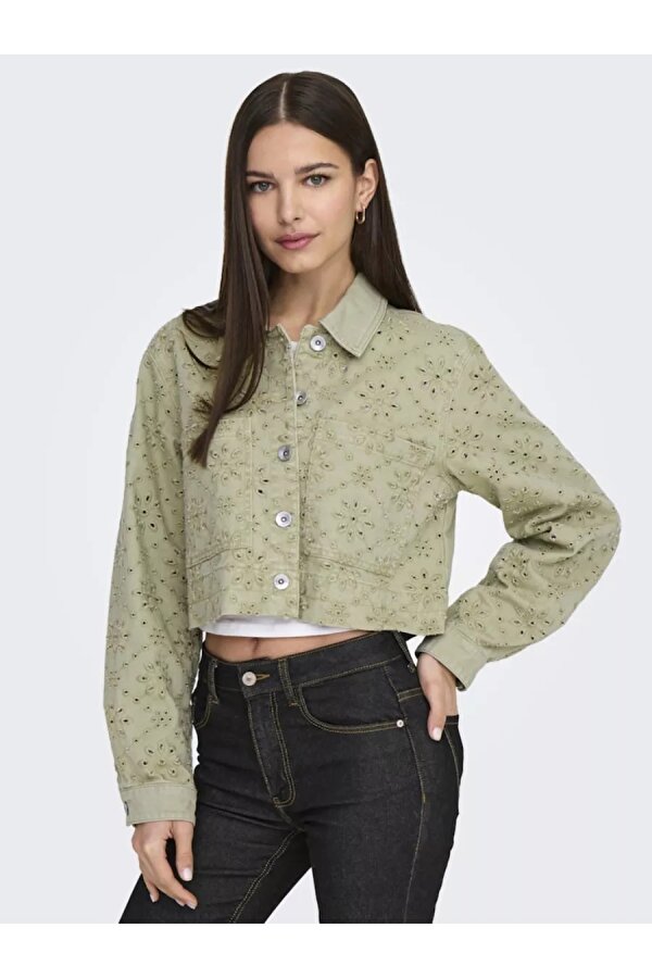 Only Onlelsa Short Crochet Jacket Kadın Ceket 15338055