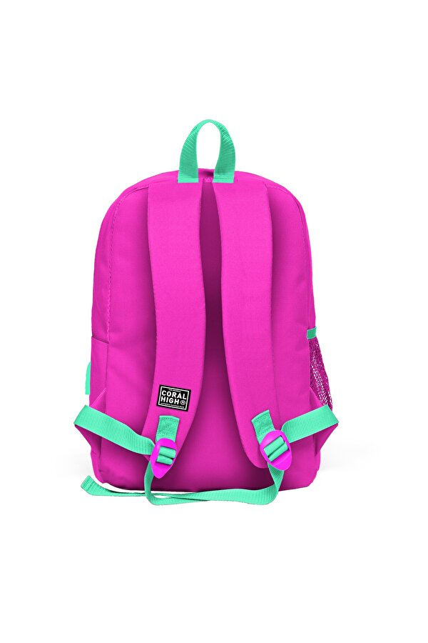 Coral High Kids Neon Pembe Dama Desenli USB'li 3’lü Okul Çanta Seti SET0123801