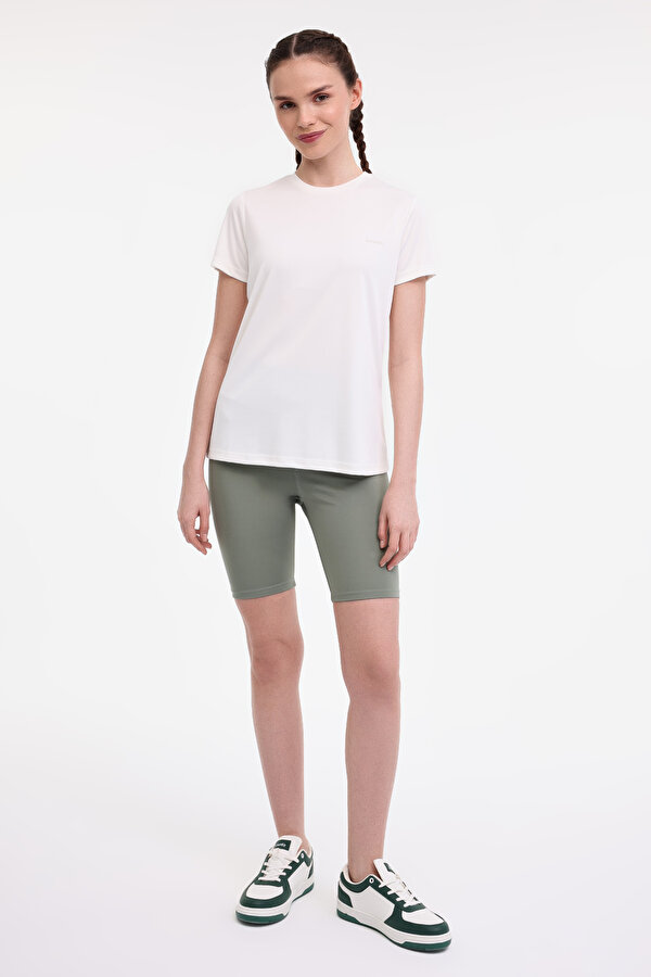 Kinetix WB PES C NECK 11SN230 5FX Ekru Kadın Kısa Kol T-Shirt