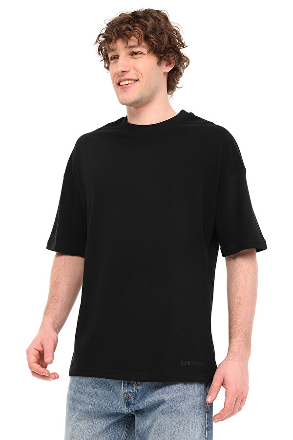 Lumberjack MB ROS 11HS113 5FX Siyah Erkek Kısa Kol T-Shirt