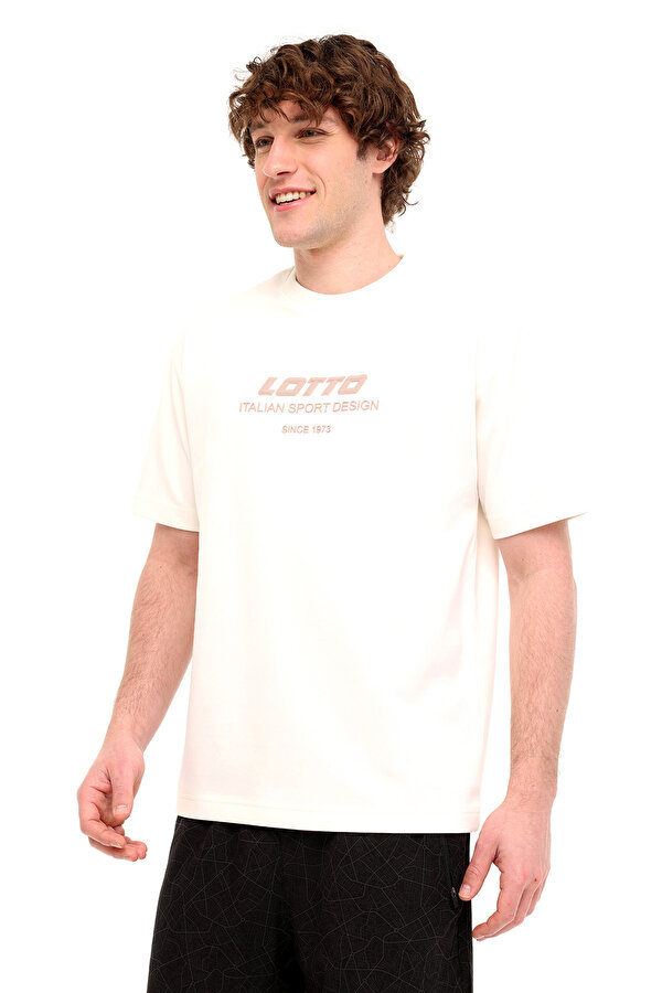 Lotto M-ZAHIN TEE 5FX Ekru Erkek Kısa Kol T-Shirt
