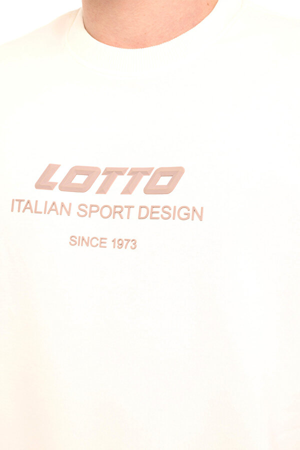 Lotto M-ZAHIN TEE 5FX Ekru Erkek Kısa Kol T-Shirt