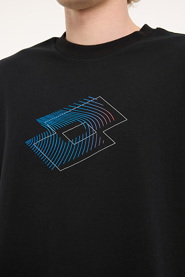 Lotto M-CROSSA TEE 5FX Siyah Erkek Kısa Kol T-Shirt