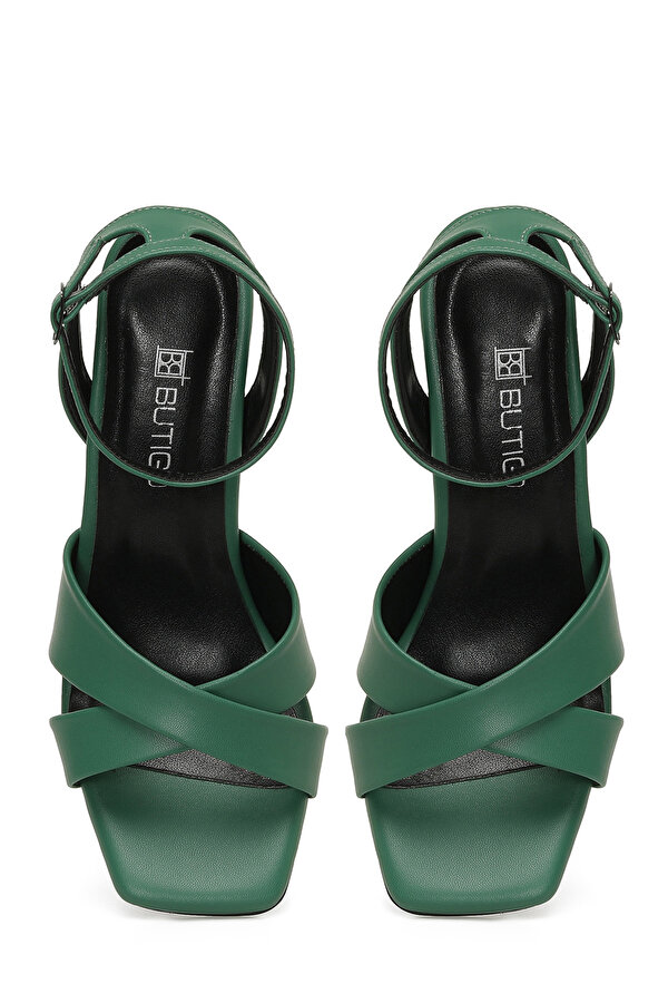 Butigo 25S-278 5FX Yeşil Kadın Topuklu Sandalet