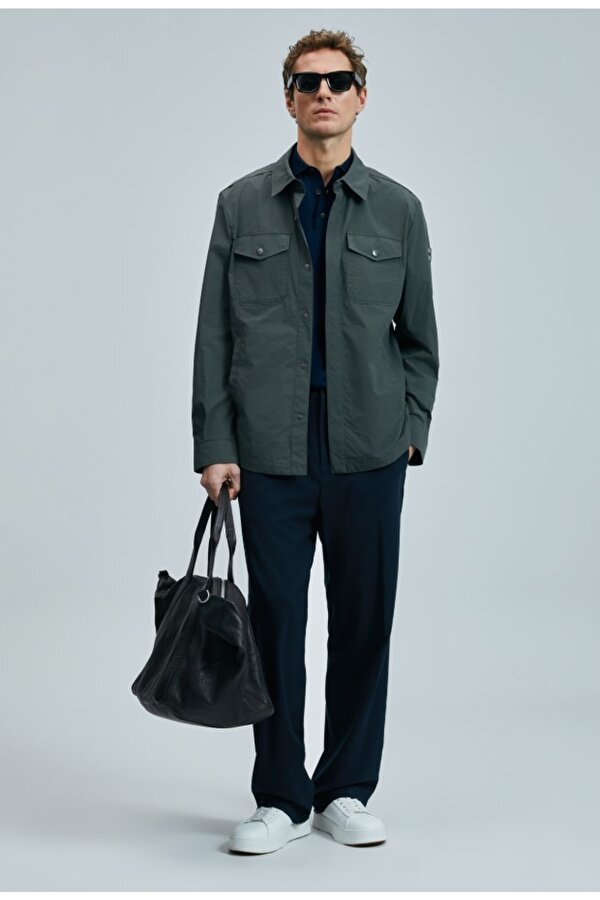 Lufian 111120067 Alex Mevsimlik İnce Yağmurluk Gömlek Erkek Mont