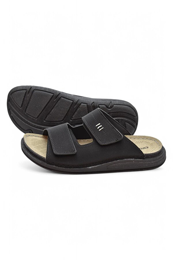 Ispartalılar 241115  Ortopedik Taban Erkek Terlik Erkek Cırtlı Terlik Sandalet