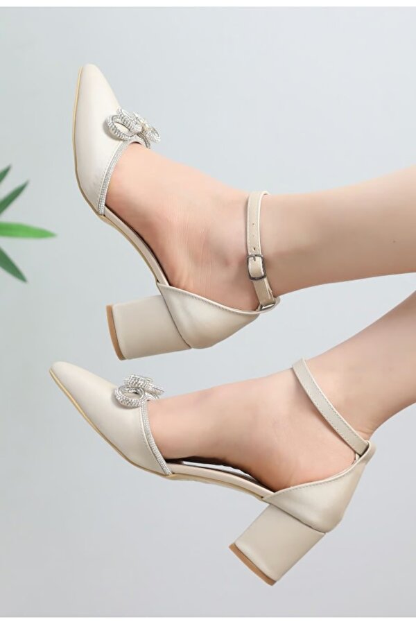 Mehtap Kurdela Taş Detaylı Kadın Topuklu Ayakkabı