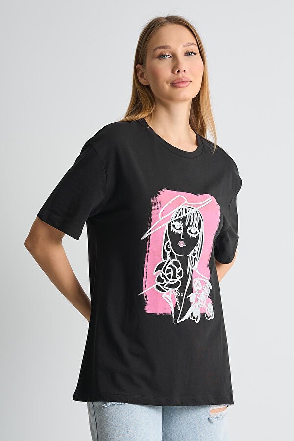 Alexander Gardi ALEXANDERGARDI Baskılı Bisiklet Yaka Kadın T-shirt